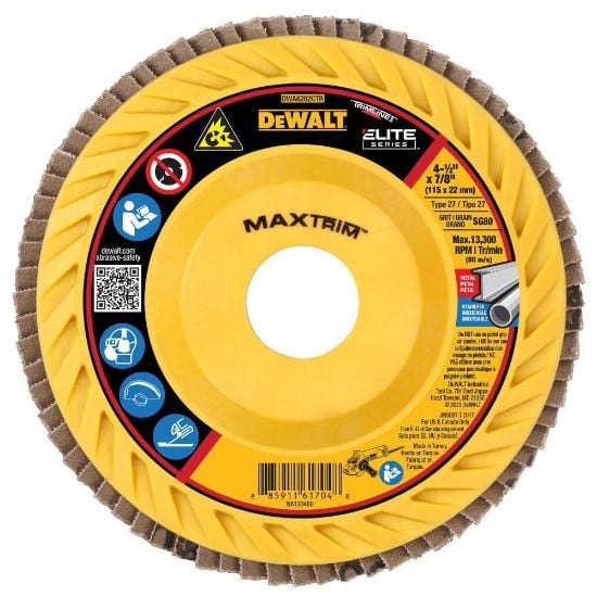 Picture of Dewalt® 4-1/2 X 7/8 80G T27 Xp Ceramic Trim Flap Part# - Dwa8282Ctr