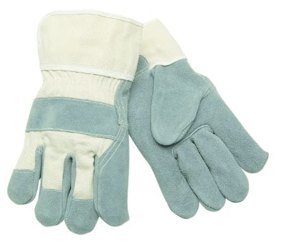 Picture of Mcr Safety Gry Leather Palm  2.5" Cwht Canvas Back Part# - 1400M