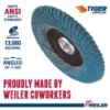 Picture of Weiler® 4-1/2" Tiger Angled Flapdisc  60Z  5/8"-11 Nut Part# - 51304