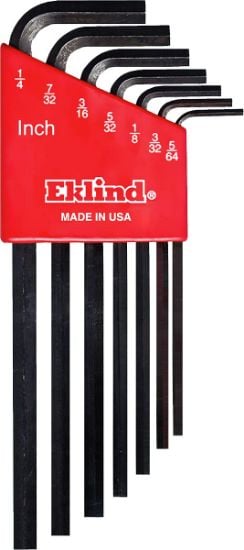 Picture of Eklind Tool 7Pc. Inch L-Wrench Hex Key Set Long Arm Part# - 10207