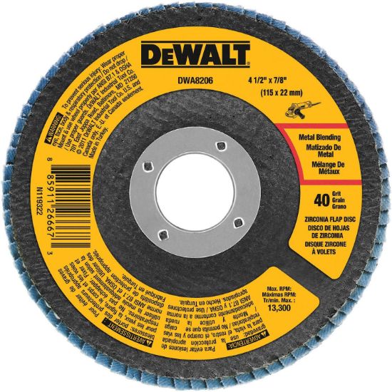 Picture of Dewalt® Zirc T29 40 Grit 4 1/2 X7/8 Flap Disc Part# - Dwa8206