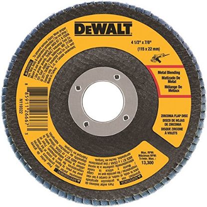 Picture of Dewalt® 4-1/2" X 7/8" 60 Grit Zirconia T29 Flap Disc Part# - Dwa8207