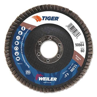 Picture of Weiler® 4-1/2" Tiger Disc Abrsvflap Disc 60 Ao Part# - 50664