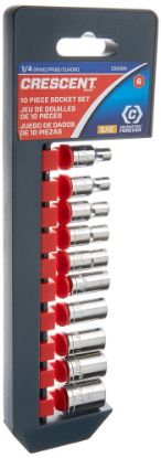 Picture of Crescent® 10 Pc1/4" Drive 6Pt Socket Setsae Part# - Csas8N