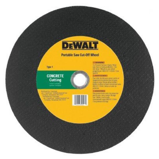 Picture of Dewalt® 12"X1/8"X1" Concrete Masonry Port Saw Cut-Off Wh Part# - Dw8026