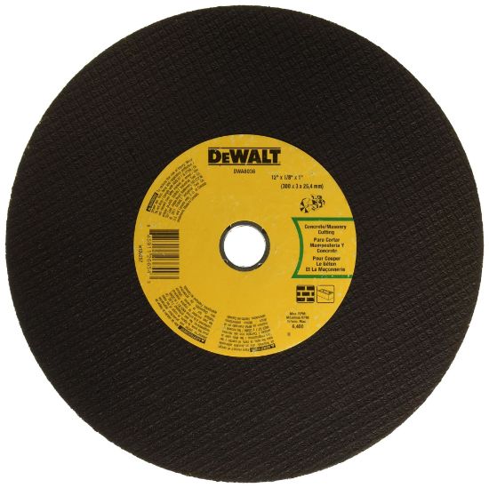 Picture of Dewalt® 12" X 1/8" X 1" Concrete/Masonry Portable Saw Cu Part# - Dwa8036