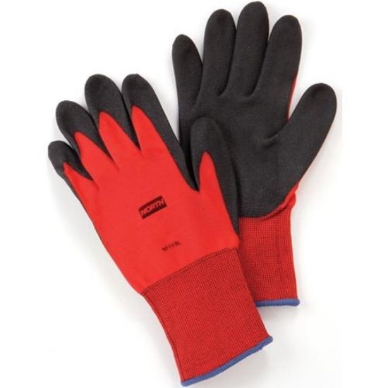 Picture of Honeywell North® Northflex Red Nylon/Foampvc Glove 8M 15 Gauge Part# - Nf11/8M