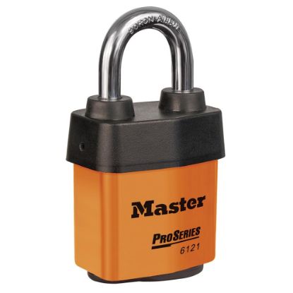 Picture of Master Lock® 2-1/8In Pro Series Lam St Padlock W/Org Cvr Part# - 6121Kaorj