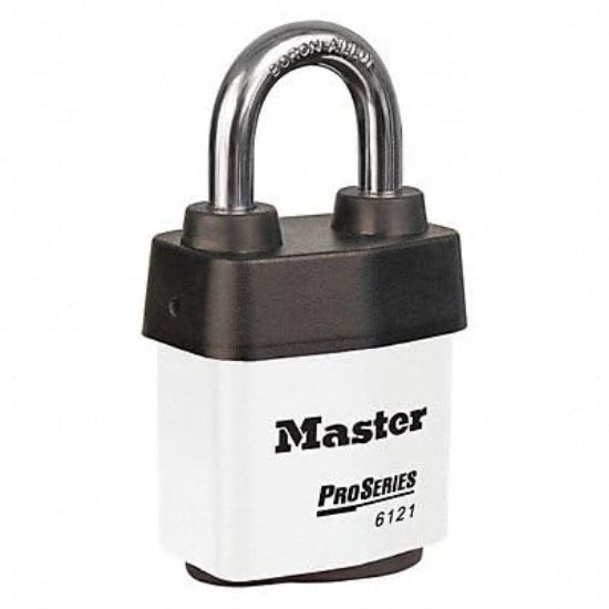 Picture of Master Lock® 2-1/8In Pro Series Lam St Padlock W/Wht Cvr Part# - 6121Kawht