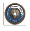 Picture of Weiler® 5" Tiger X Fd  Ang  Phenback  80Z  5/8"-11 Unc Part# - 51214