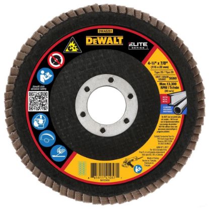 Picture of Dewalt® Shell 4-1/2X7/8In Sg60 T29 Cer Flap Disc Part# - Dwa8281