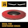 Picture of Dewalt® Shell 4-1/2X7/8In Sg60 T29 Cer Flap Disc Part# - Dwa8281