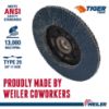 Picture of Weiler® 4-1/2" X5/8-11 Type 29 Style Gr. Wheel 120 Grit Part# - 50009