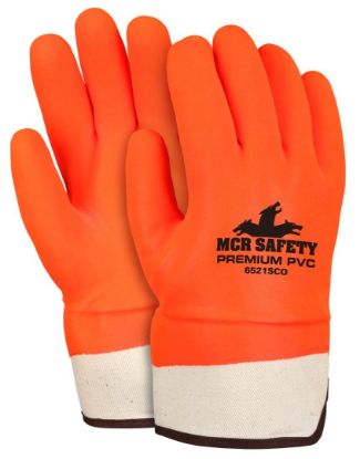 Picture of Mcr Safety Orangepvc Sandy Dbl Dipfoam Lnd Sfty Cf Part# - 6521Sco