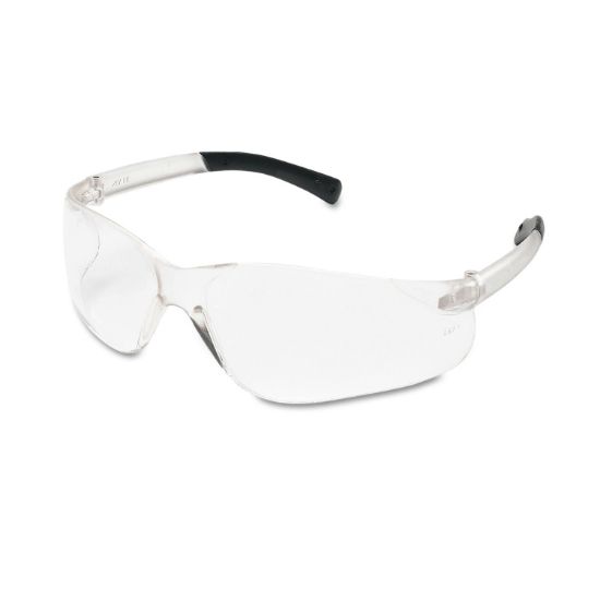 Picture of Mcr Safety Bearkat Clear Lens Safety Glasses Black Temple S Part# - Bk110