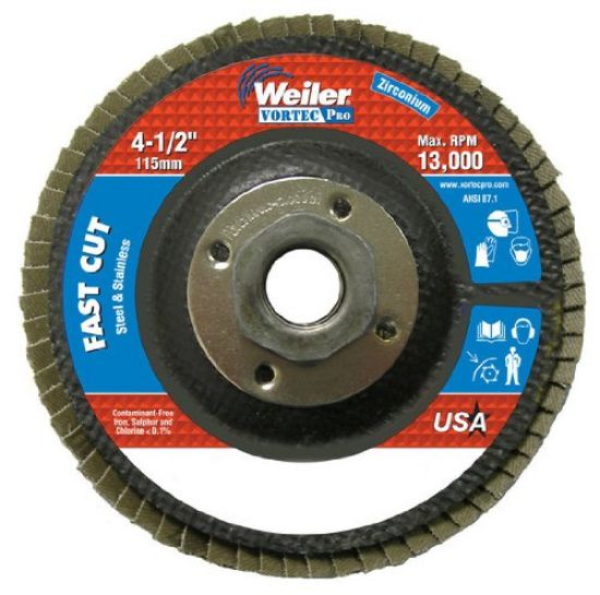 Picture of Weiler® 4-1/2" Wolverine Angled 120Z  5/8"-11 Unc Nut Part# - 31353