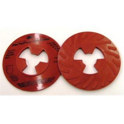 Picture of 3M™ 3M Disc Pad Face Plate Ribbed Extra Hard Red 5" Part# - 7000120517