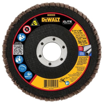 Picture of Dewalt® Shell 4-1/2X7/8In Sg40 T29 Cer Flap Disc Part# - Dwa8280