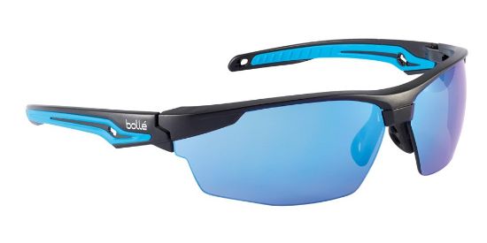 Picture of Bolle Safety Glasses Tryon Blu Flash/Sm Pc Lens Af Blu/Blk Fr Part# - 40304