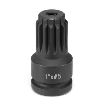 Picture of Grey Pneumatic 1" F X #5 Spline M Adapter W/ Lock Button Part# - 4011A