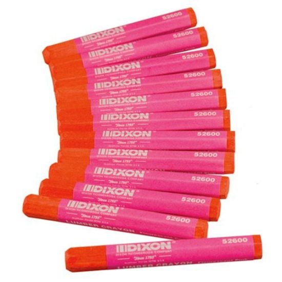 Picture of Dixon Ticonderoga 526 Fluorescent Pink Lumber Crayon Part# - 52600