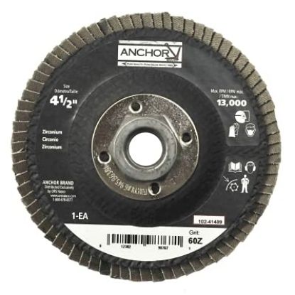 Picture of Anchor Brand 4-1/2" 27 Flat 5/8-11 60Z Flap Disc Part# - 102-41409