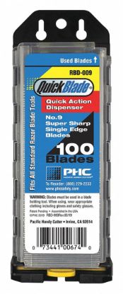 Picture of Pacific Handy Cutter Phc Rbd009 Single Edge Blades Dispenser (100 Ct) Part# - B15201-9