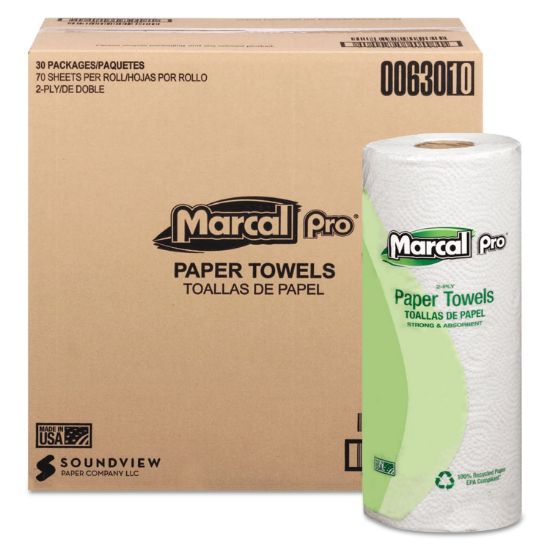 Picture of Marcal Paper Mrc630 Towel Hshld Rl 2Ply Part# - Mrc630