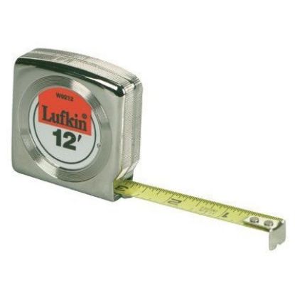 Picture of Crescent Lufkin® 45874 1/2"X12' Yellow Mezurall W/Chrome Ca Part# - W9212