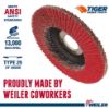 Picture of Weiler® 4-1/2" Angled- Phenolic-40 Cer- 7/8" Arbor Part# - 50101