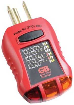 Picture of Gardner Bender Gfci Outlet Tester- 120Vac Part# - Gfi-3501