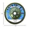 Picture of Weiler® 4-1/2" Tiger Abrasive Flap Disc 80Z 5/8"-11 A.H. Part# - 50520