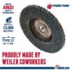 Picture of Weiler® 4-1/2" Tiger Paw Abrasive Flap Disc- Flat- - 36Z Part# - 51112