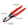 Picture of Crescent® 6" Slip Joint Plier Dipped Handle Part# - Htz26