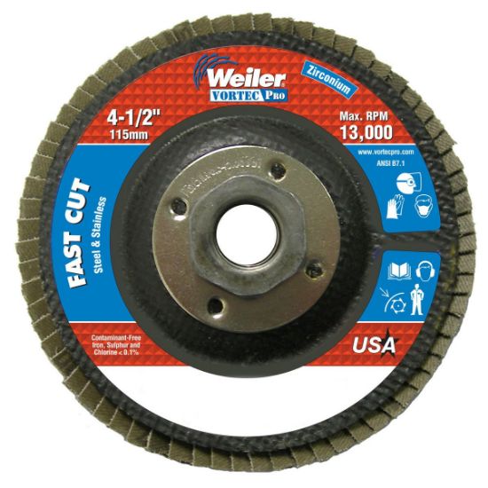 Picture of Weiler® 4-1/2 Wolv Angled  36Z 5/8-11 Unc Nut Part# - 31349