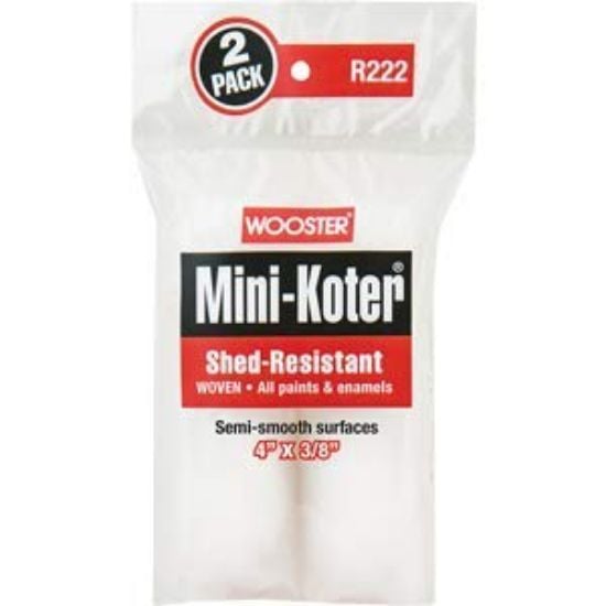 Picture of Wooster 4" Mini-Koter Woven 3/8"Nap 2-Pk Mini Rollers Part# - 00R2220040