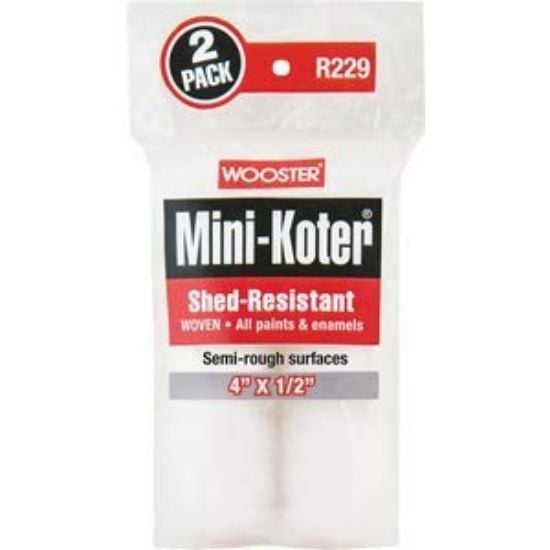 Picture of Wooster 4" Mini-Koter Woven 1/2"Nap 2-Pk Mini Rollers Part# - 00R2290040