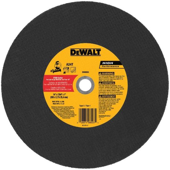 Picture of Dewalt® 14"X3/32" Stud Cutter Ch Part# - Dw8003