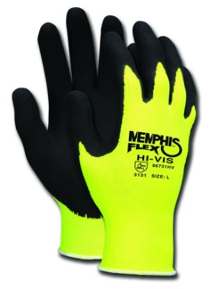 Picture of Mcr Safety Yellow Hi-Vis/Black Foamltx Part# - 96731Hvs