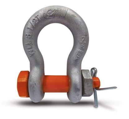 Picture of Cm Columbus Mckinnon Galvanized Bolt & Nut Anchor Shackle - 8-1/2Ton- Part# - M853G