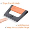 Picture of Slice Slice Wide-Grip Scraper Black/Orange Part# - 10501