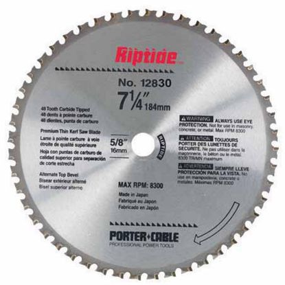 Picture of Porter Cable Riptide 7-1/4"X5/8" Metal Cutting Blade R Part# - 12830