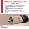 Picture of L.S. Starrett Diamond Grit Hole Saw  1-1/4" - 32Mm Diameter Part# - Kd0114-N