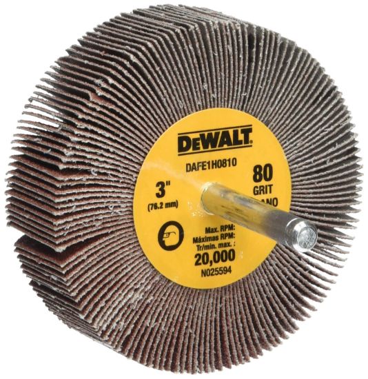 Picture of Dewalt® 3" X 1" X 1/4" Hi Performance 80 Grit Flap Wheel Part# - Dafe1H0810