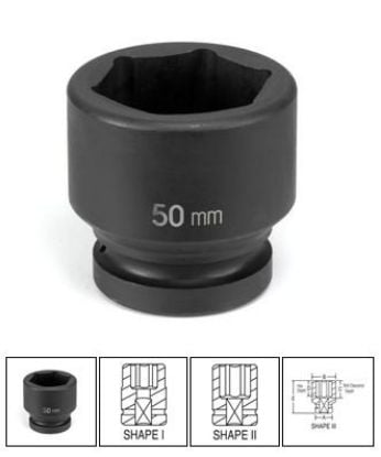 Picture of Grey Pneumatic 1" Drive X 52Mm Standard Part# - 4052M