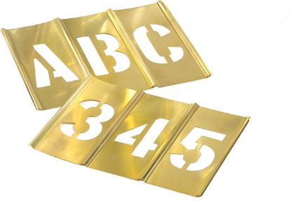 Picture of C.H. Hanson® 2" 45Pc Letter & Numberstencil Set Brass Part# - 10071