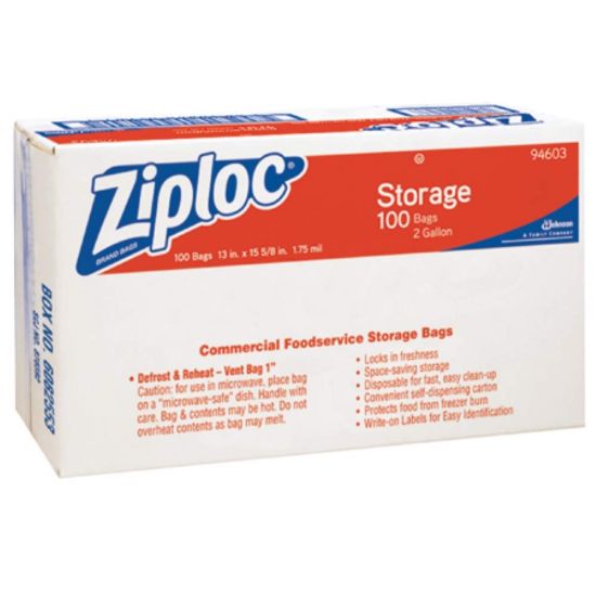 Picture of Ziploc Ziploc 2-Gallon Size Storage Bags 100Ct Part# - 682253