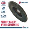 Picture of Weiler® 7" Tiger Paw Super Highdensity Flap Disc  Flat Part# - 51169