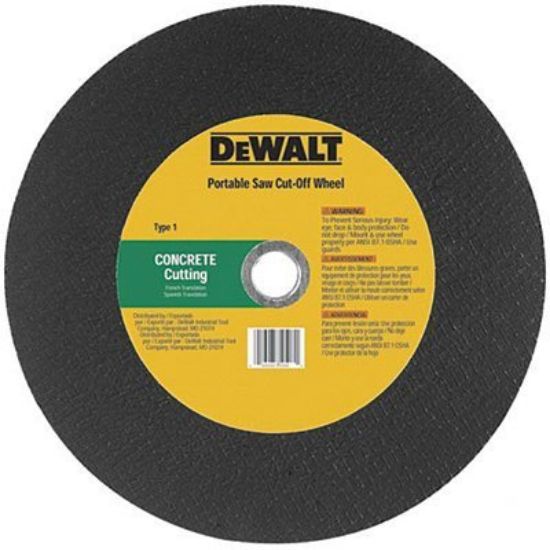 Picture of Dewalt® 14"X5/32"X1" Concrete /Masonry Port Saw Cut-Off Part# - Dw8024