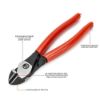 Picture of Crescent® 6" Diagonal Cutting Plier Dipped Handle Part# - Z5426-06